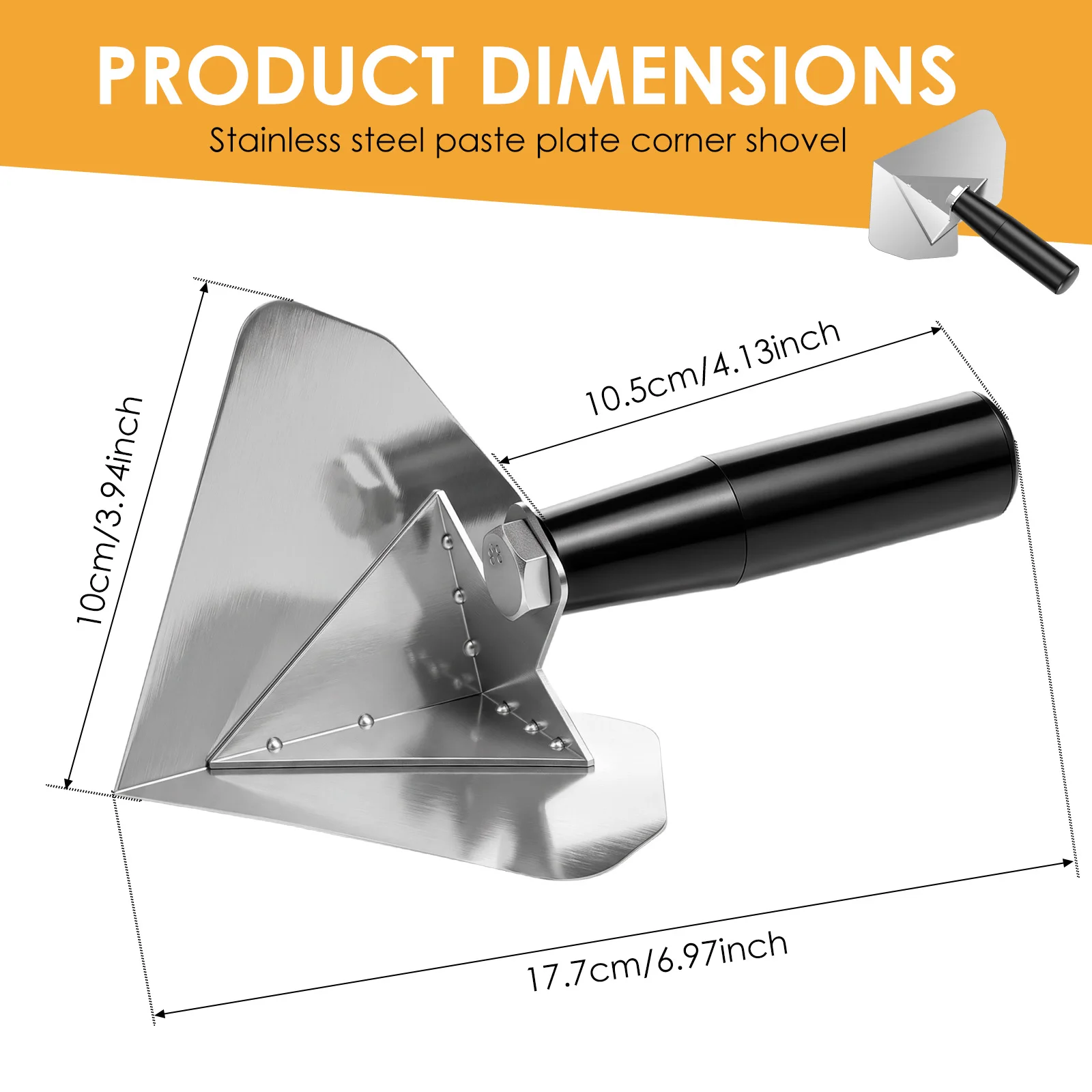 Stainless Steel Drywall Corner Trowel 90° Drywall Plaster Finishing Tool For Wall Internal External Angle DIY Construction Tool