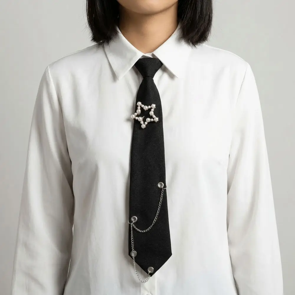 Elegant Korean Style Star Tie Tassels JK Long Necktie Choker Collares Shirt Tie Performance