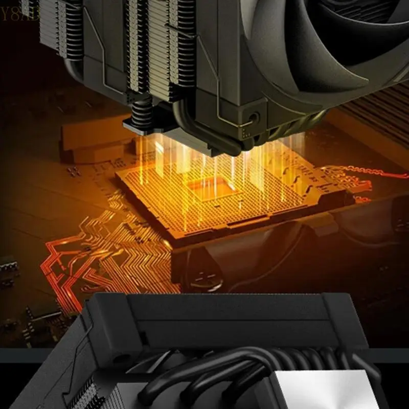 Y8AD ЦП Радиатор тихий для корпуса вентилятор 5 тепловые трубы Silent PC Cooling Cooler