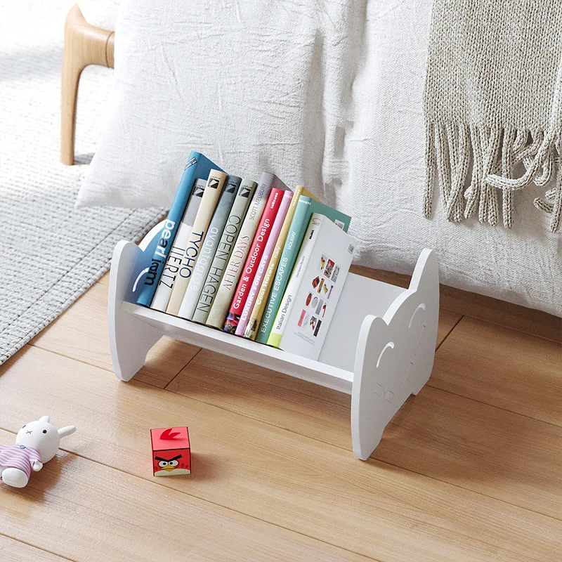 Multifunctional Children's Book Storage Rack Home Finishing Reading Textbooks Movable Bookshelf Desktop Shelf