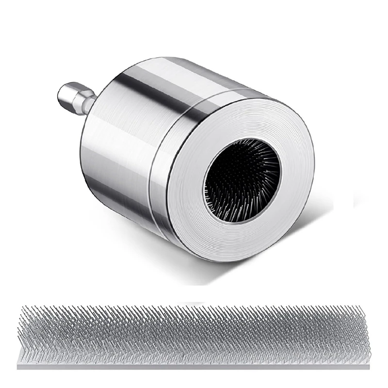 Limpiador de tubos de cobre metálico, 1/2 pulgadas, con 1 cepillo reemplazable, cepillo de limpieza de tubos para taladro eléctrico