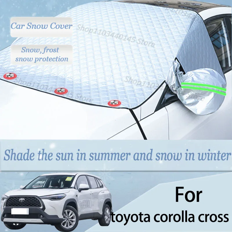 

For toyota corolla cross car Snow Windscreen, Snow, Frost, Dust and UV Visor, Winter car clothing, thick magnetic