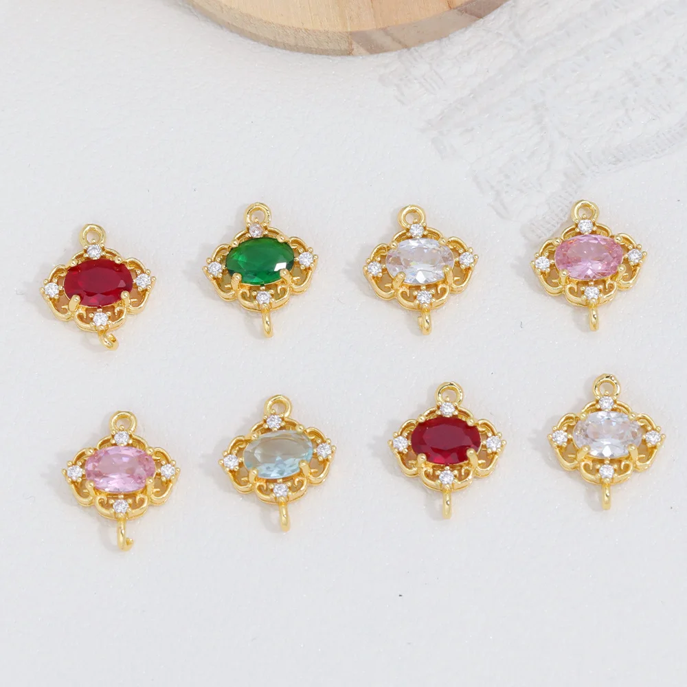 

Cordial Design 50Pcs 12*14MM Crystal Connectors/Copper/Accessories/Hand Made/Oval Shape/Jewelry Findings & Components #194621