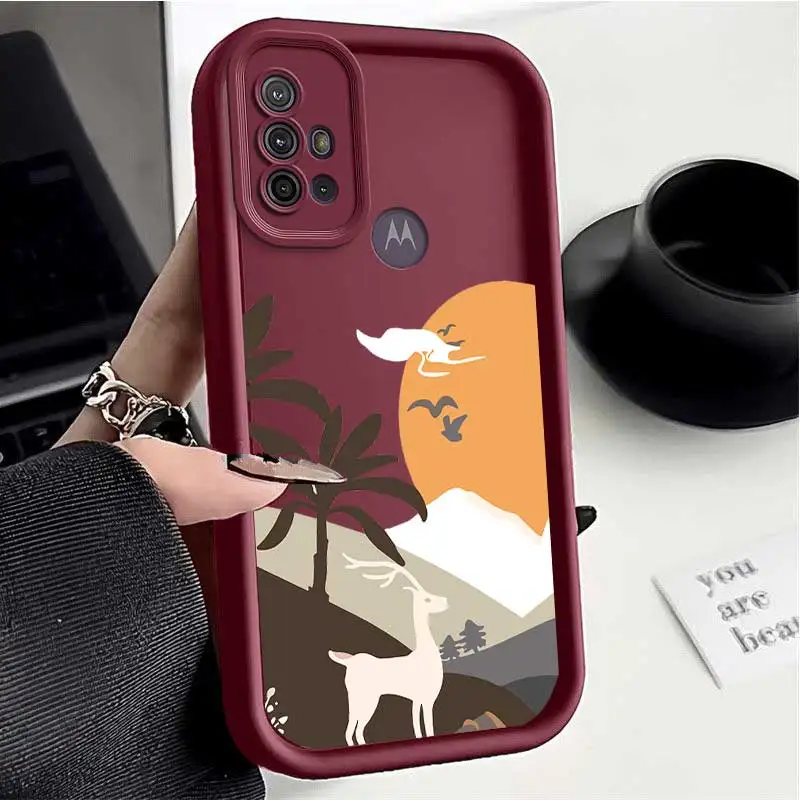 G10 Morning Glow Sky Eye Ladder Phone Case For Motorola Moto G10 Cover