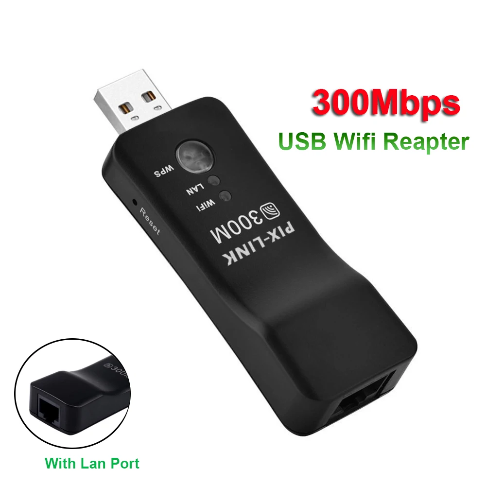 

Беспроводной USB универсальный Wi-Fi адаптер 300 Мбит/с