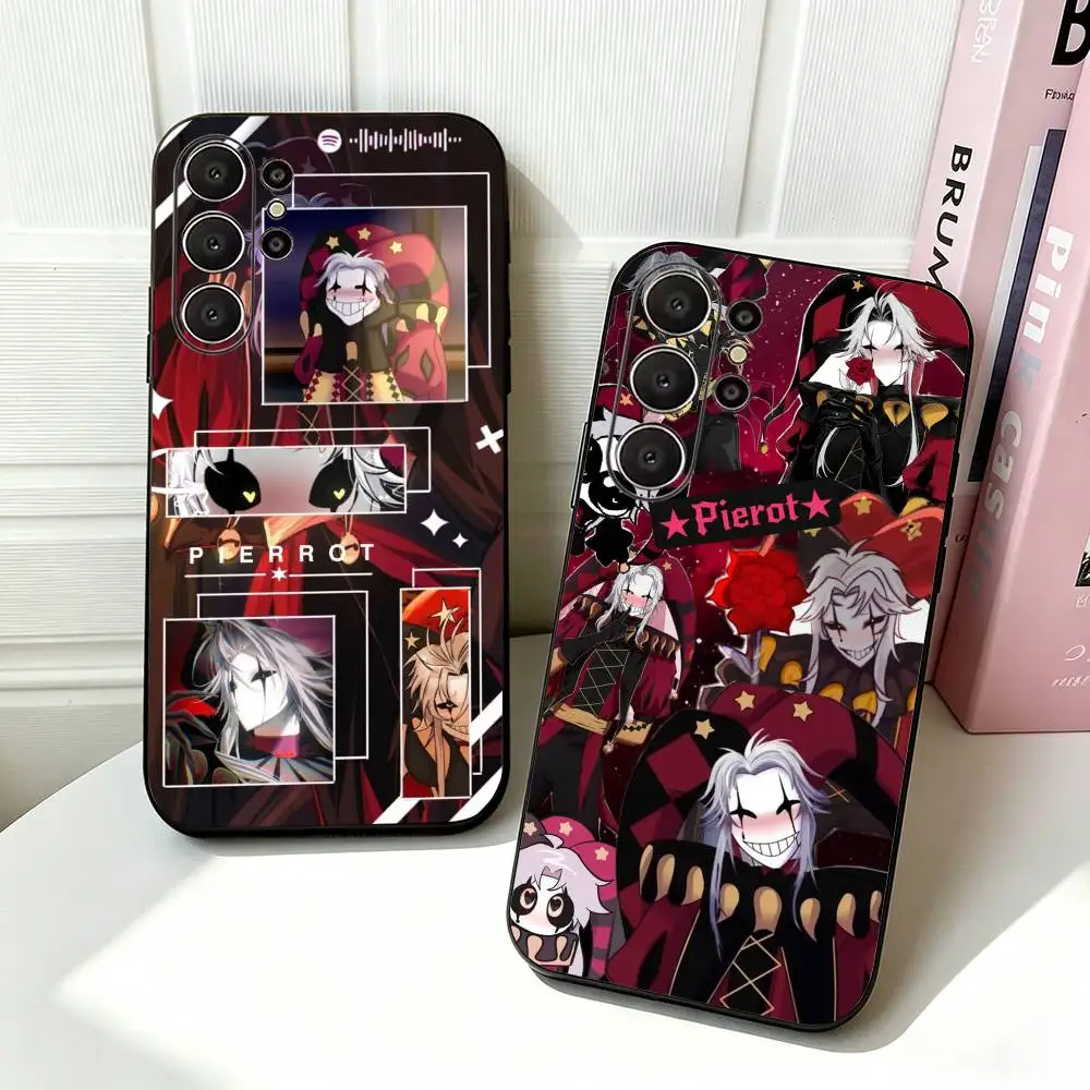 The Freak Circus P-Pierrot Soft Silicone Case for Samsung S26, S24, S21, S22, S23, S30, Ultra,  Plus, FE, Lite-Black