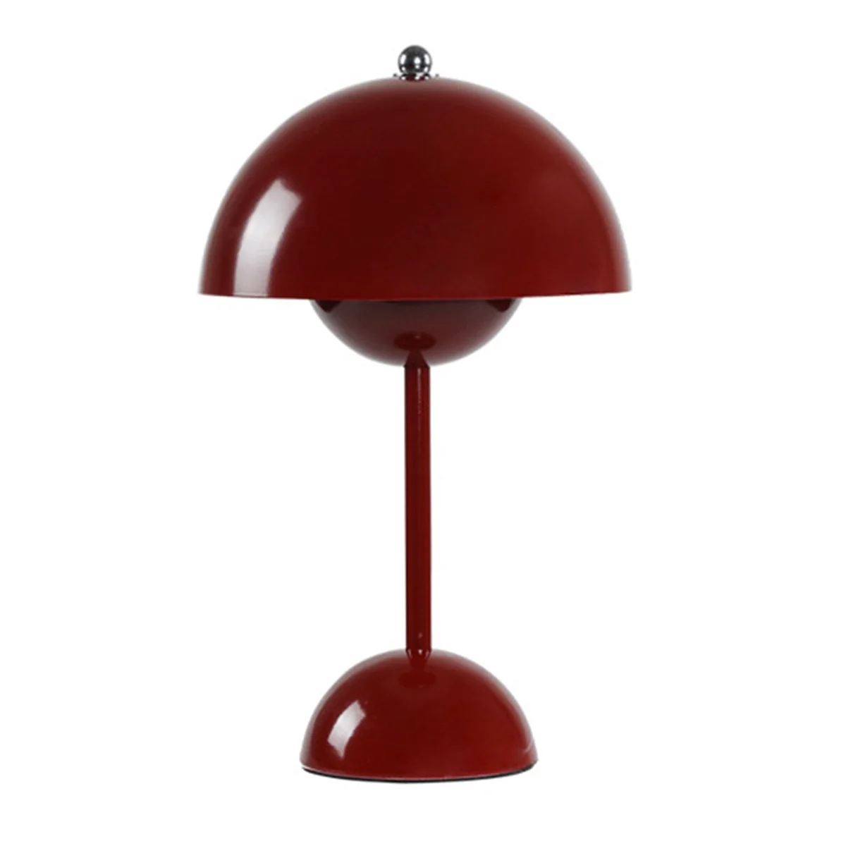 

A42F Top Touch Switch LED Table Lamp Rechargeable Flower Bud Mushroom Design Living Room Decor Desk Night Stand Lamp,H