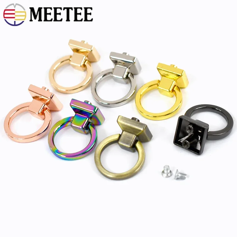 5/10Pcs 18mm Metal Bag Strap Buckles Handbag Chain O D Ring Clasp Screw Rivet Nail Side Clip Connector Buckle DIY Accessories