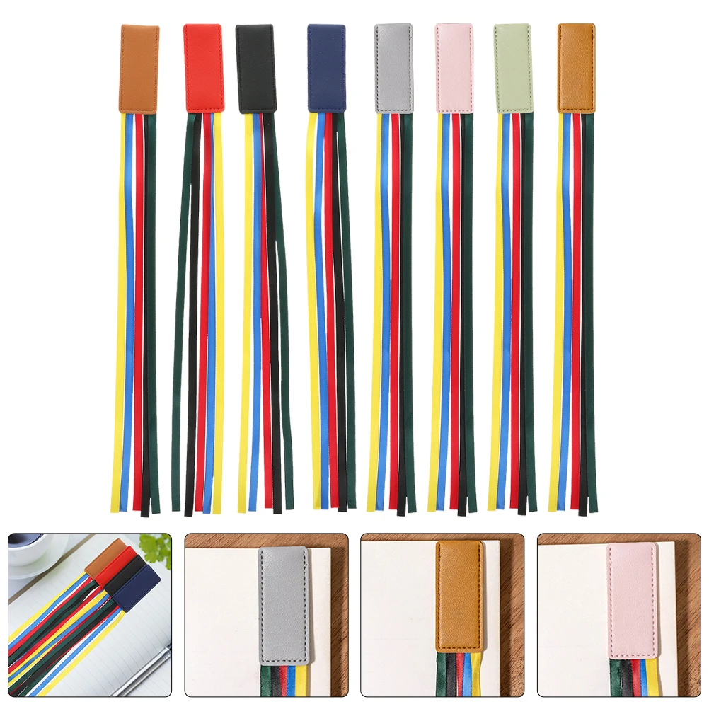 

8pcs Ribbon Bookmarks Reusable Page Marker For Books Bookmark Decorative Ribbon Tabs Reading Gift Easy Carry