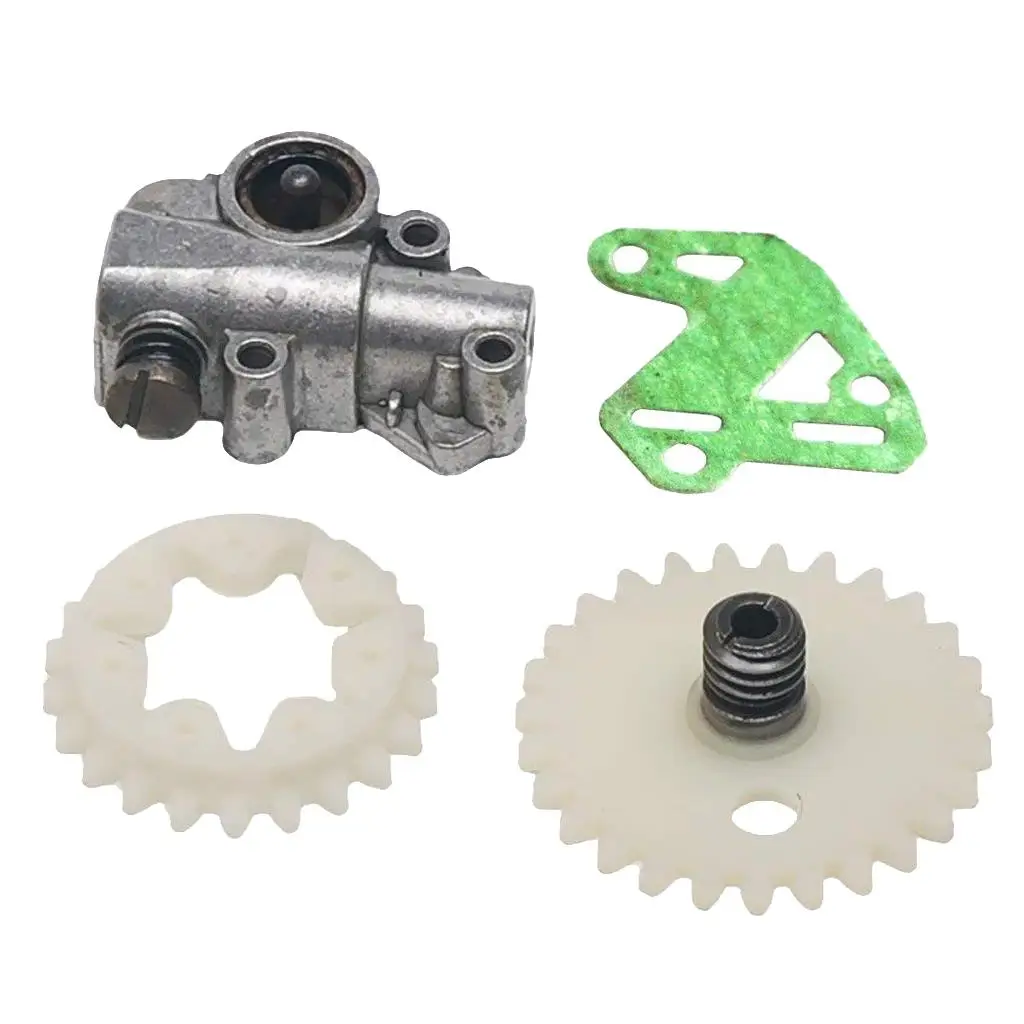 High Quality Oil Pump Spur Wheel Worm Gear Set Chainsaw Replacement Outdoor Garden Tools for MS028 038 048 380 381
