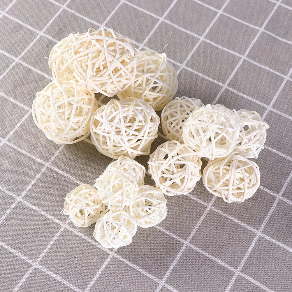 30 Pcs Takraw Table Decorations Woven Rattan Balls Aromatherapy Christmas House Ornaments Party