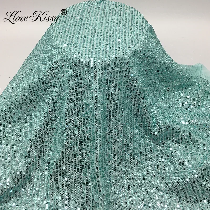 3MM Straight Sequin Fabric Slightly Elastic Mesh Embroidered Sequin Fabric Wedding Dresses Dance Costumes And Tablewear Fabrics