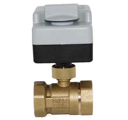 2 3 way 3 wire 2 control AC220V female thread screw manual automatic dn 25 electric ball valve