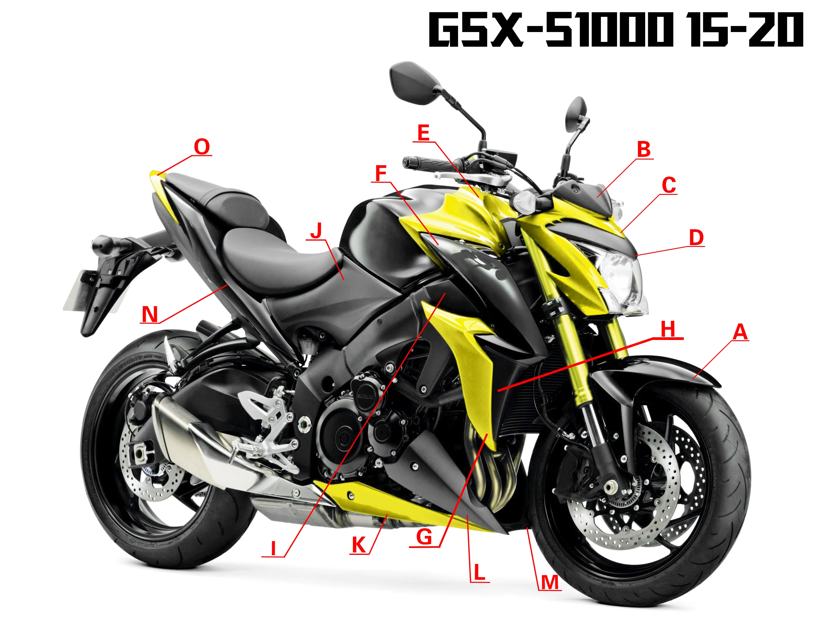 

For Suzuki GSX-S1000 2015-2020 2019 Motorcycle Gas Oil Tank Wings Cover Frame Water-tank Side Panel Guard Fairing Accessories