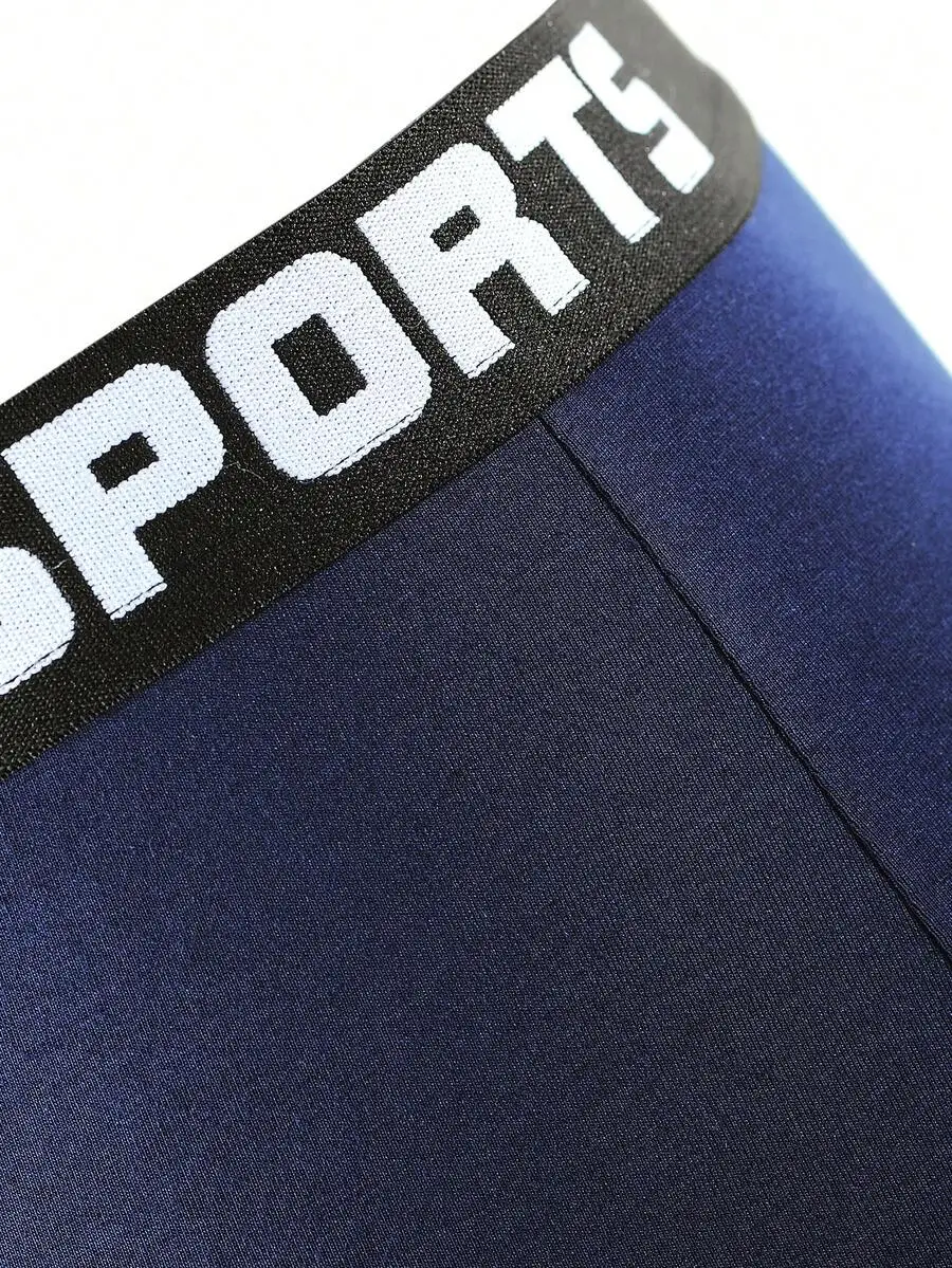 

5 Pcs Mens Breathable High Elasticity Letter Waistband Briefs Size S-XXXXL