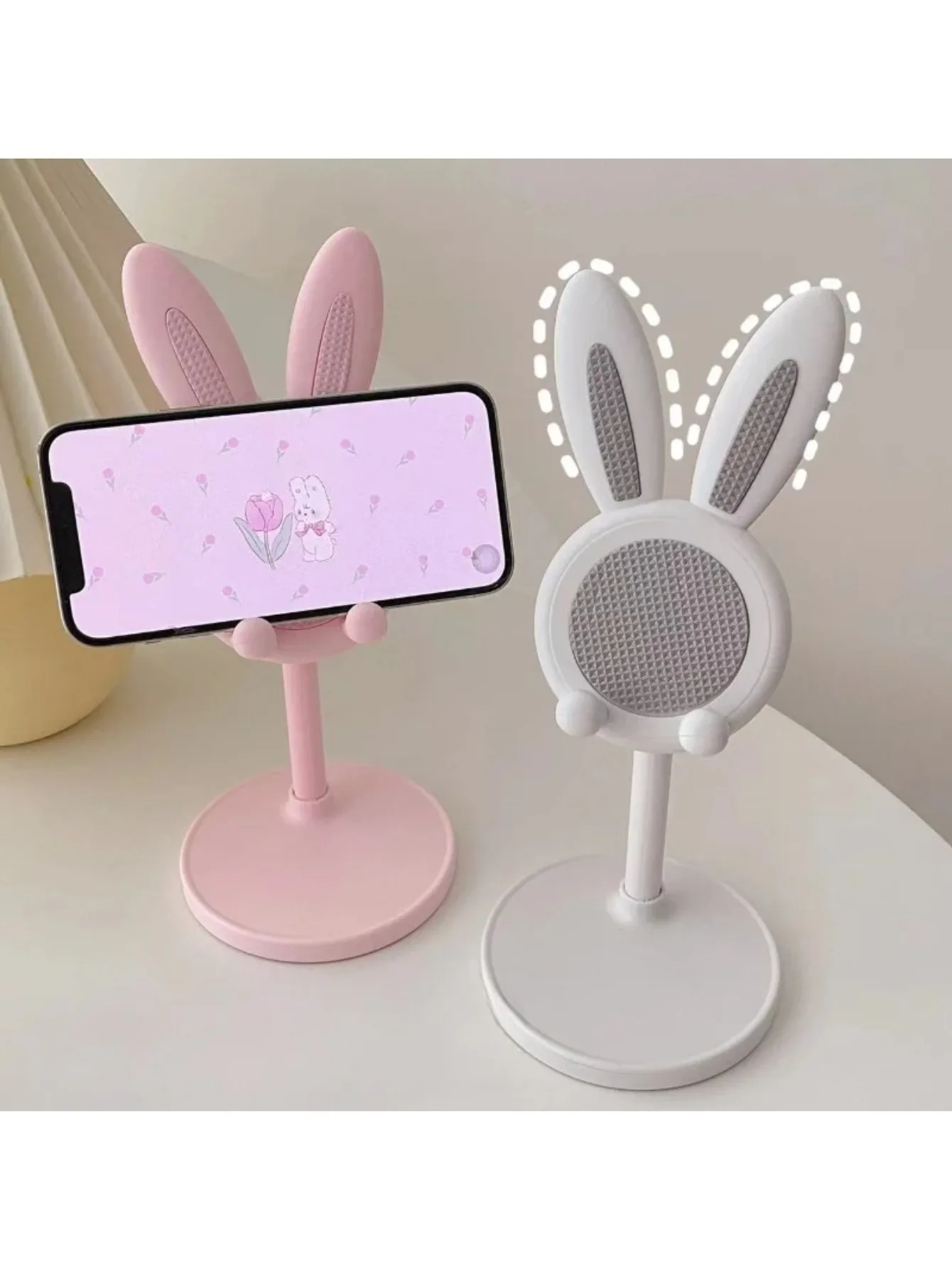 

The cute Rabbit mobile phone stand desktop can lift and adjust the desktop phone accessories phone stand phone grip