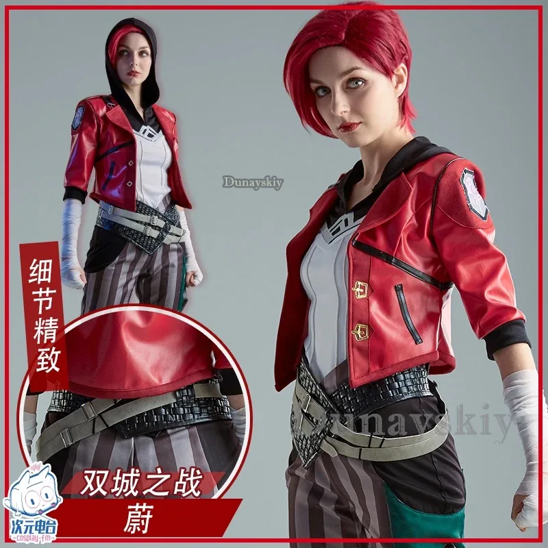 2025 yiyi LoL Arcane Vi Cosplay disfraz peluca uniforme zapatos trajes Halloween carnaval traje para mujeres y hombres de alta calidad