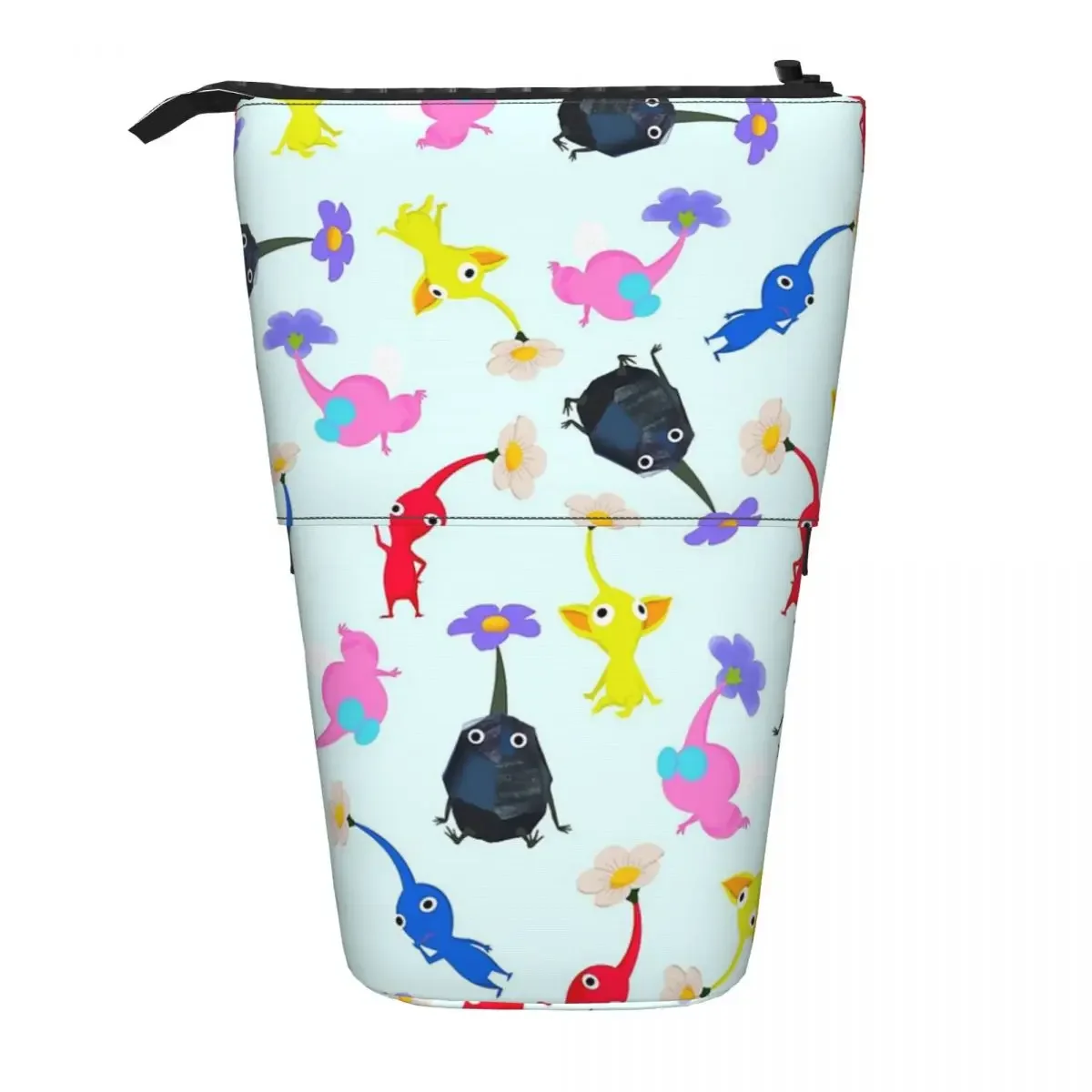 Pikmin Reversible Pencil Case for Kids School Pen Box Pencil Bag Stationery Supplies Pen Holder Bag