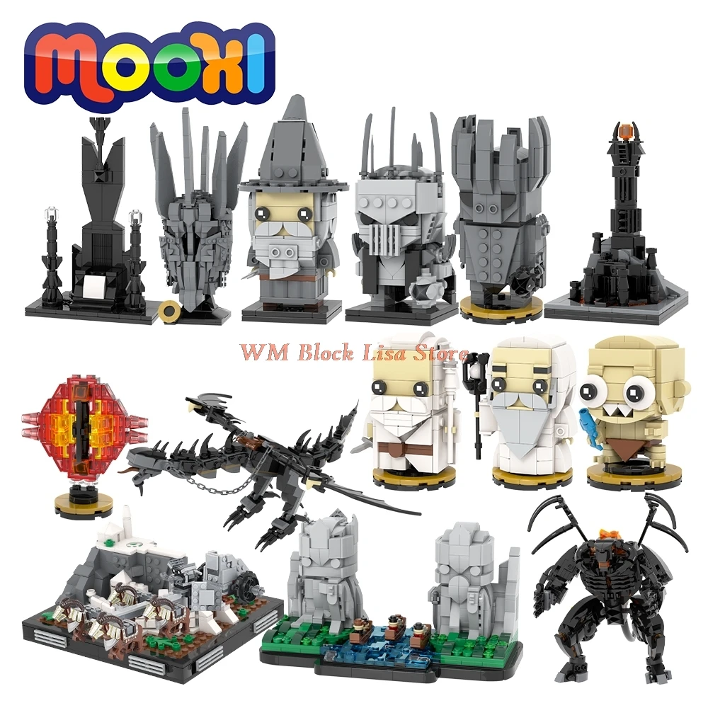 MOC The Rings Bricks Fellbeast Minas Tirith Istar Fantasy Movie Compatible Figure Building Blocks Toys For Children Adult Gift