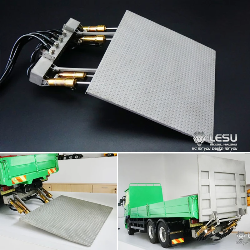 LESU Metal Hydraulic Tail Plate Lifting Board Wagon RC Truck 1/14 Tamiyay Outdoor Toys TH01994