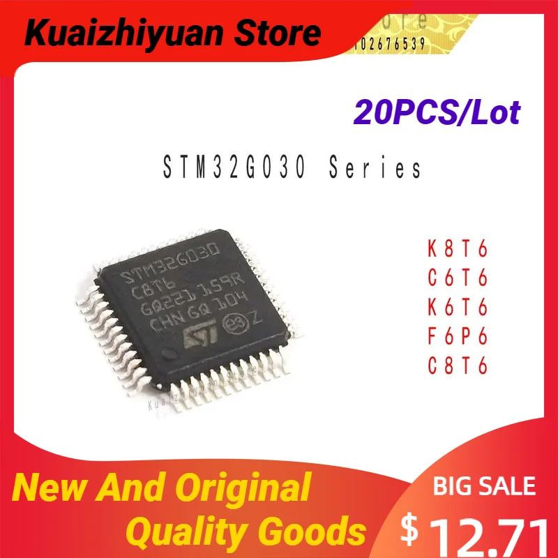 20PCS/Lot New And Original STM32G030C6T6 STM32G030C8T6 STM32G030F6P6 STM32G030K6T6 STM32G030K8T6 ARM Cortex-M0 Quality Goods