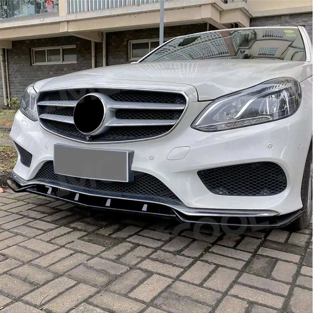 

JMCARCOOL Car Front Bumper Spoiler Lip for Mercedes Benz W212 E250 E350 E400 E550 Sport 2013-2015 3Pcs/Set Bodykit Splitter