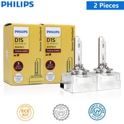 Philips-luz principal padrão do xenon para o carro, auto lâmpadas genuínas, elevação da substituição, par, 2X, D1S, D2S, D2R, D3S, D4S, D5S, 35W, 4200K
