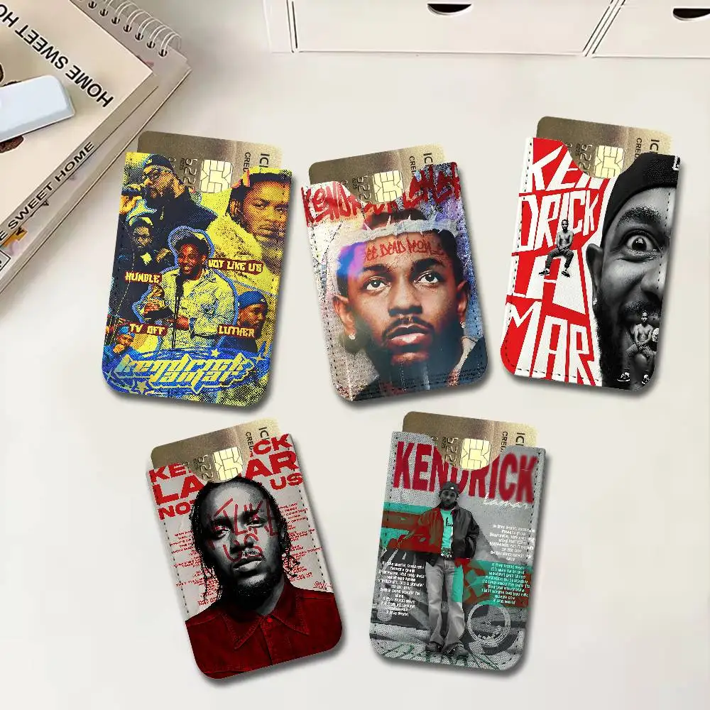 Rapper Hip Hop Kendrick Lamar Damn Universal PU Leather Slim Card Wallet, ID Credit Card Organizer, Compact Portable Holder