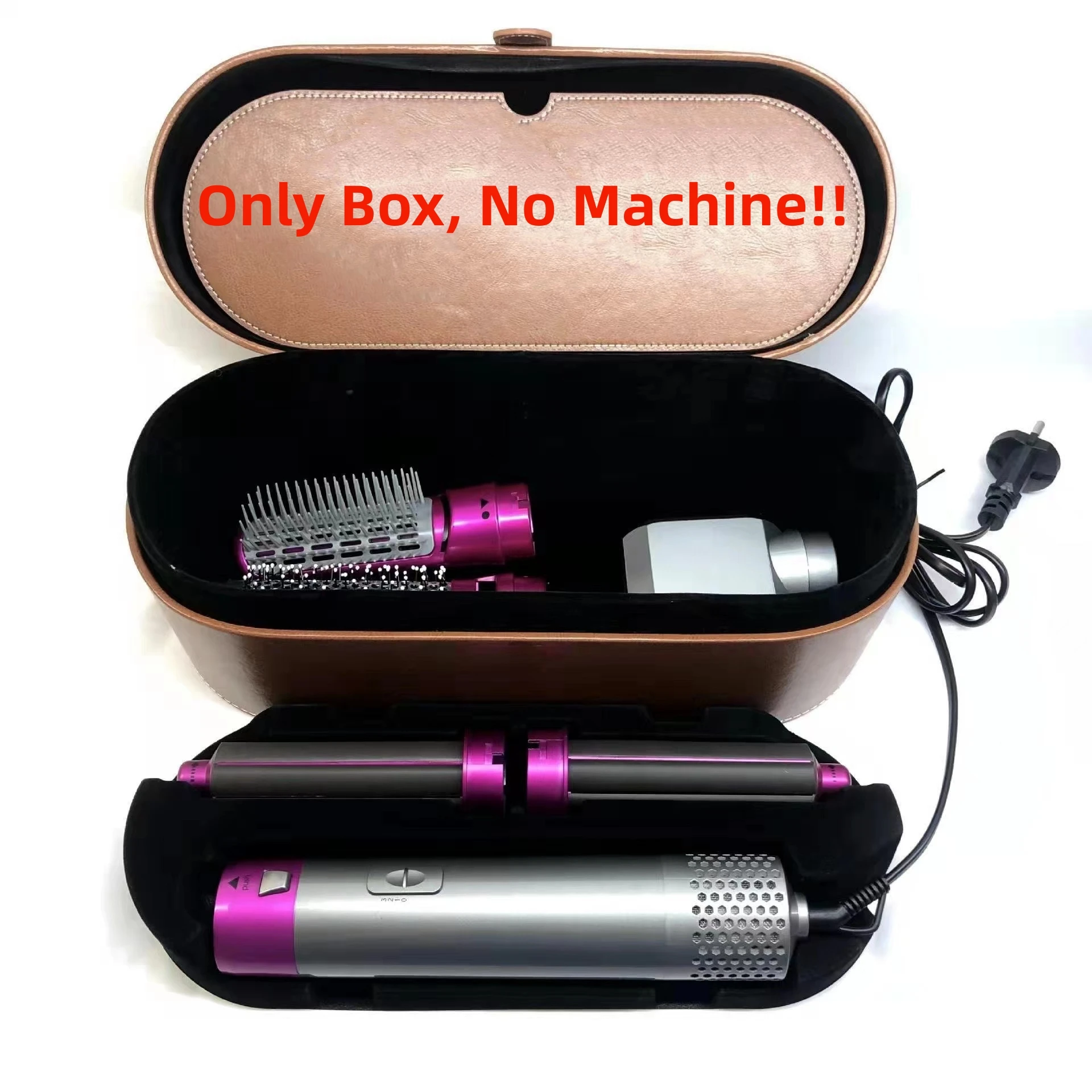 Portable Flip Hair Dryer Hard Box PU Leather Storage Case for Dyson Air Wrap Iron Box