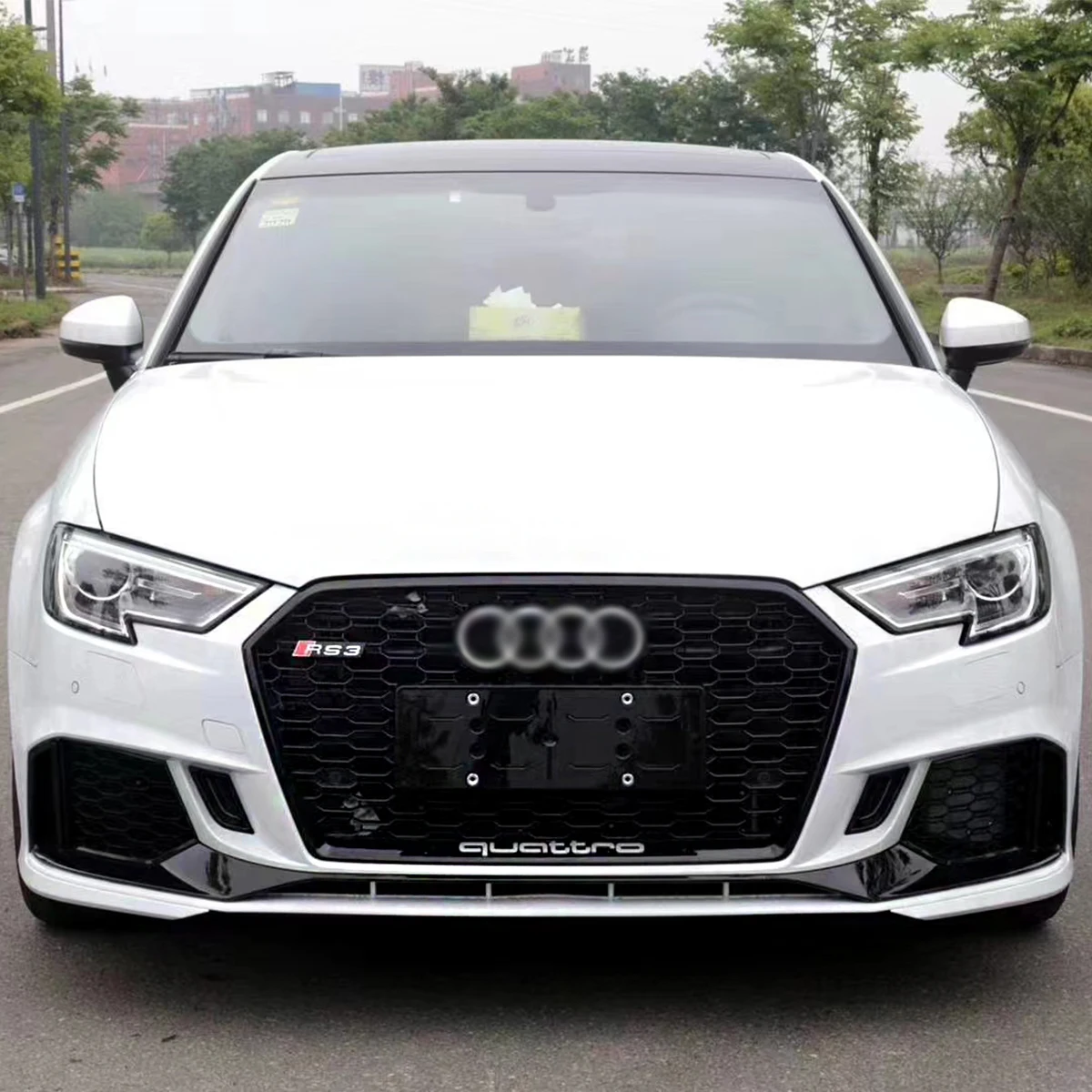 

New arrival facelift Body kit for Audis A3 2017-2019 change to RS3 model Front bumper assembly with grill