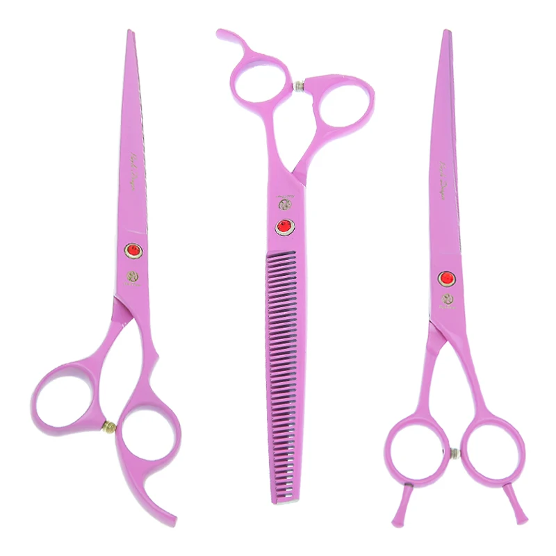 

Purple Dragon 8 inch Dog Grooming Shears Animals Straight Curved Cutting Scissors Thinning Shears Pet Beauty Accessories B0056B