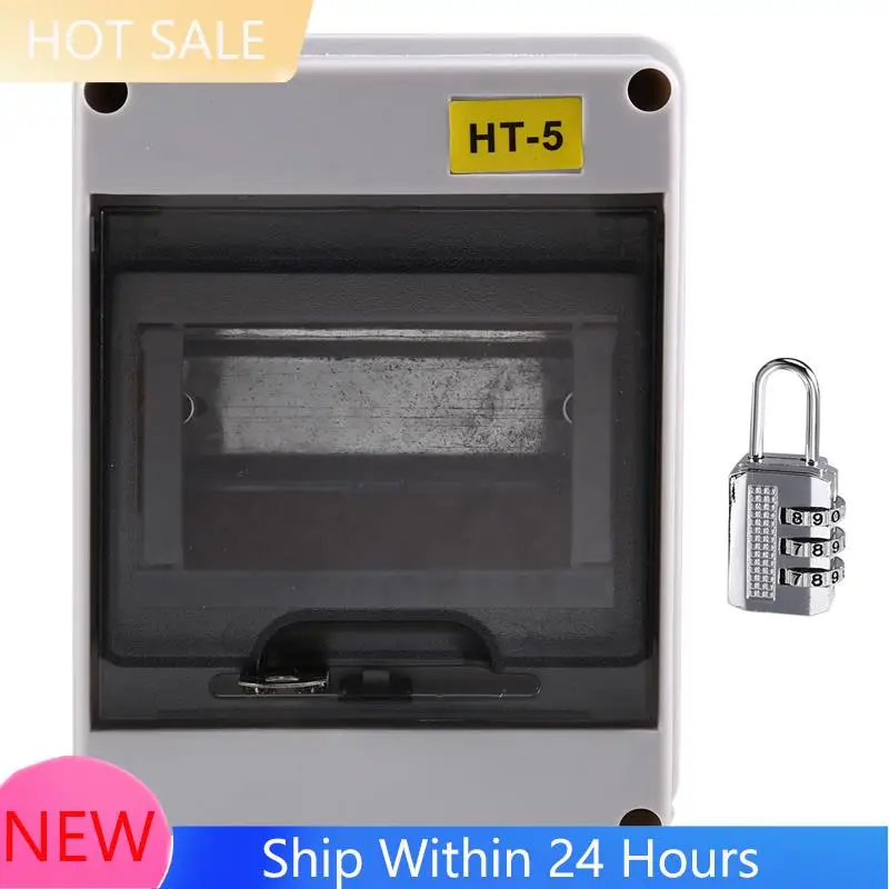 A78K New HT Series Junction Box 5WAY PC IP65 Waterproof Distribution Box Outdoor Plastic Electrical Forcircuit Breaker Withlock