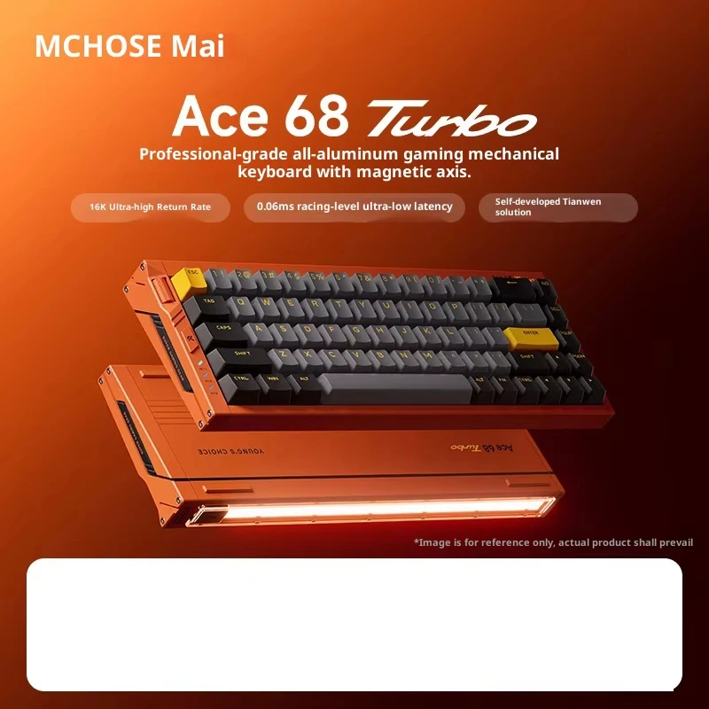 

MCHOSE Ace 68 Turbo Magnetic Switch Keyboard 16K 0.001mm Low Delay E-sports Keyboard Aluminium Alloy Ergonomics Gamer Keyboards