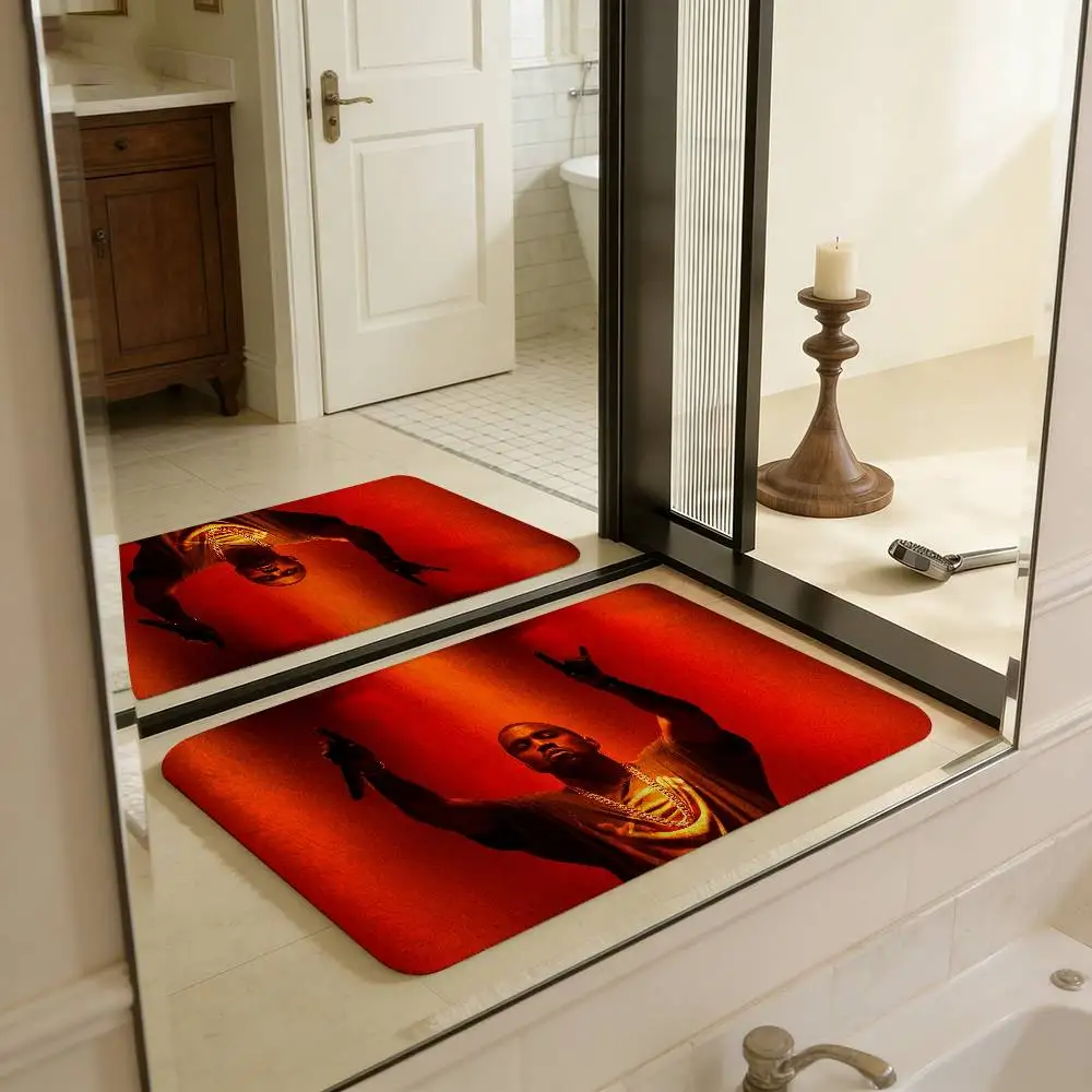 Classic Rapper K-Kanye W-West Y-Ye Floor Mat Non-Slip Laundry Room Mat Laundry Decor Balcony Living Room Bedside Mats