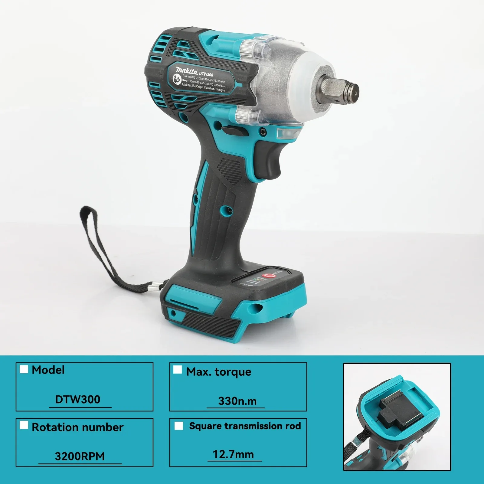makita-dtw300-18v-lithium-impact-wrench-set-330nm-brushless-auto-repair-power-tool-bare-unit
