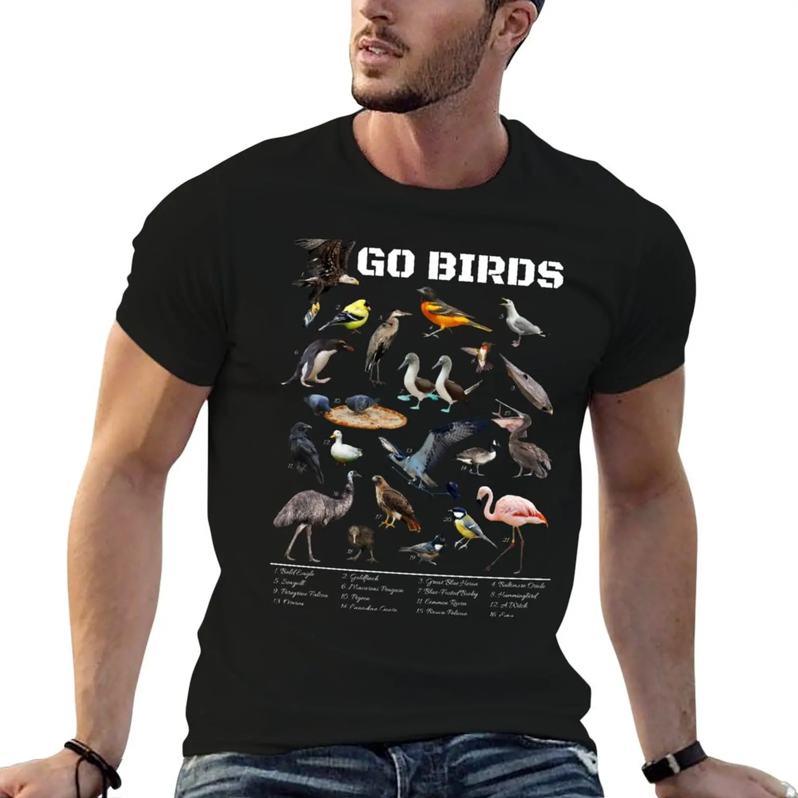 

GO BIRDS T-Shirt man t shirts for men men t shirt cotton 100% anime t shirts for man T-Shirt