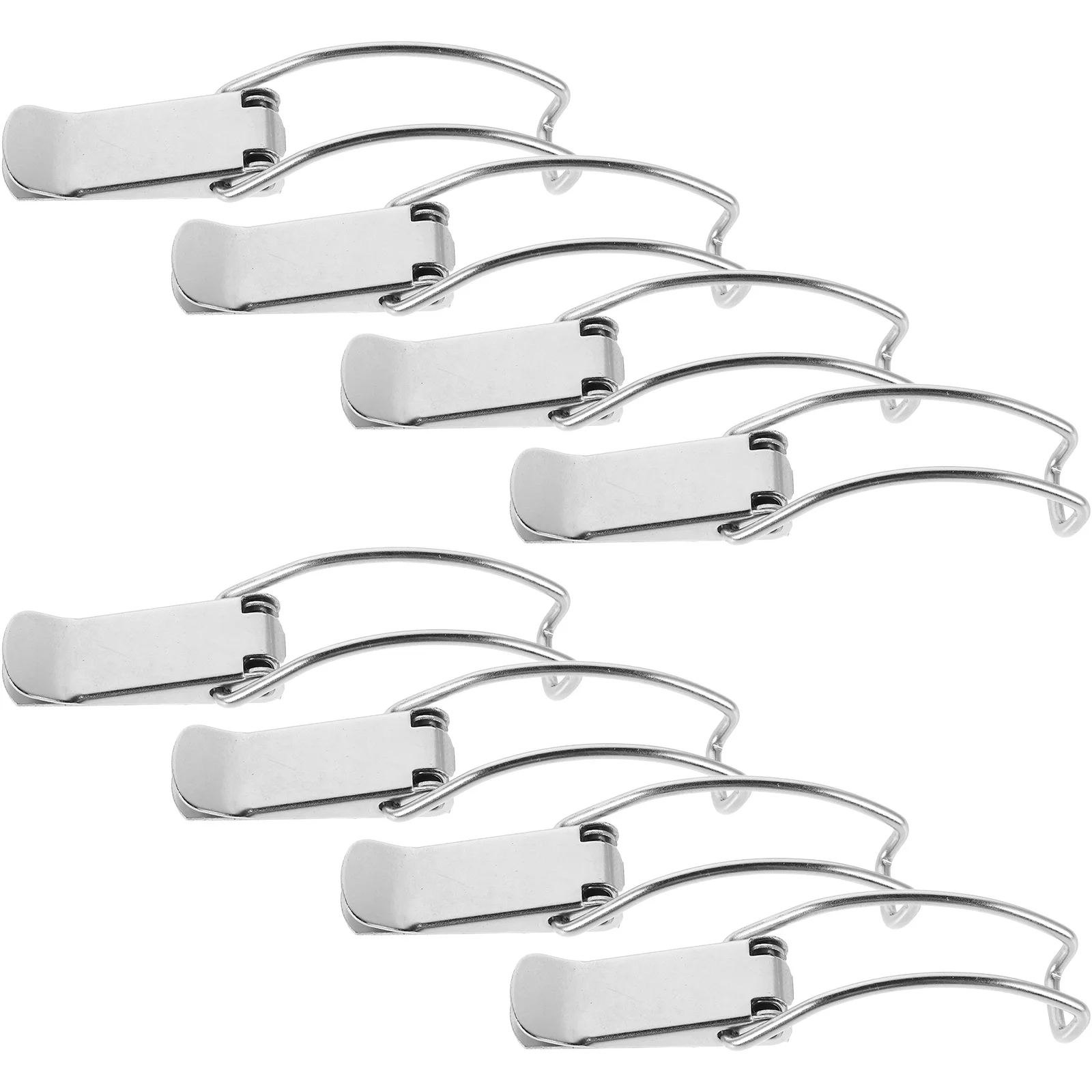 

8pcs Sealed Bucket Clasp Spring Buckle Lock For Thermal Containers Tight Seal Lid Fastener Heavy Duty Metal Toggle Latch