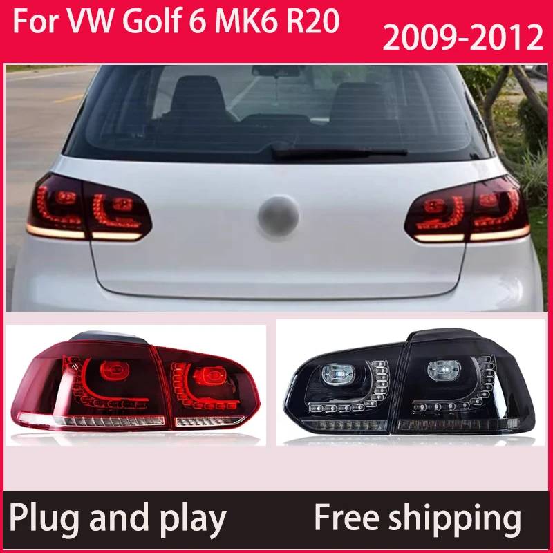 

Car Lights for V W Golf 6 Golf6 LED Tail Light 2009-2012 MK6 R20 Rear Stop Lamp Brake Signal DRL Reverse Automotive Accessories