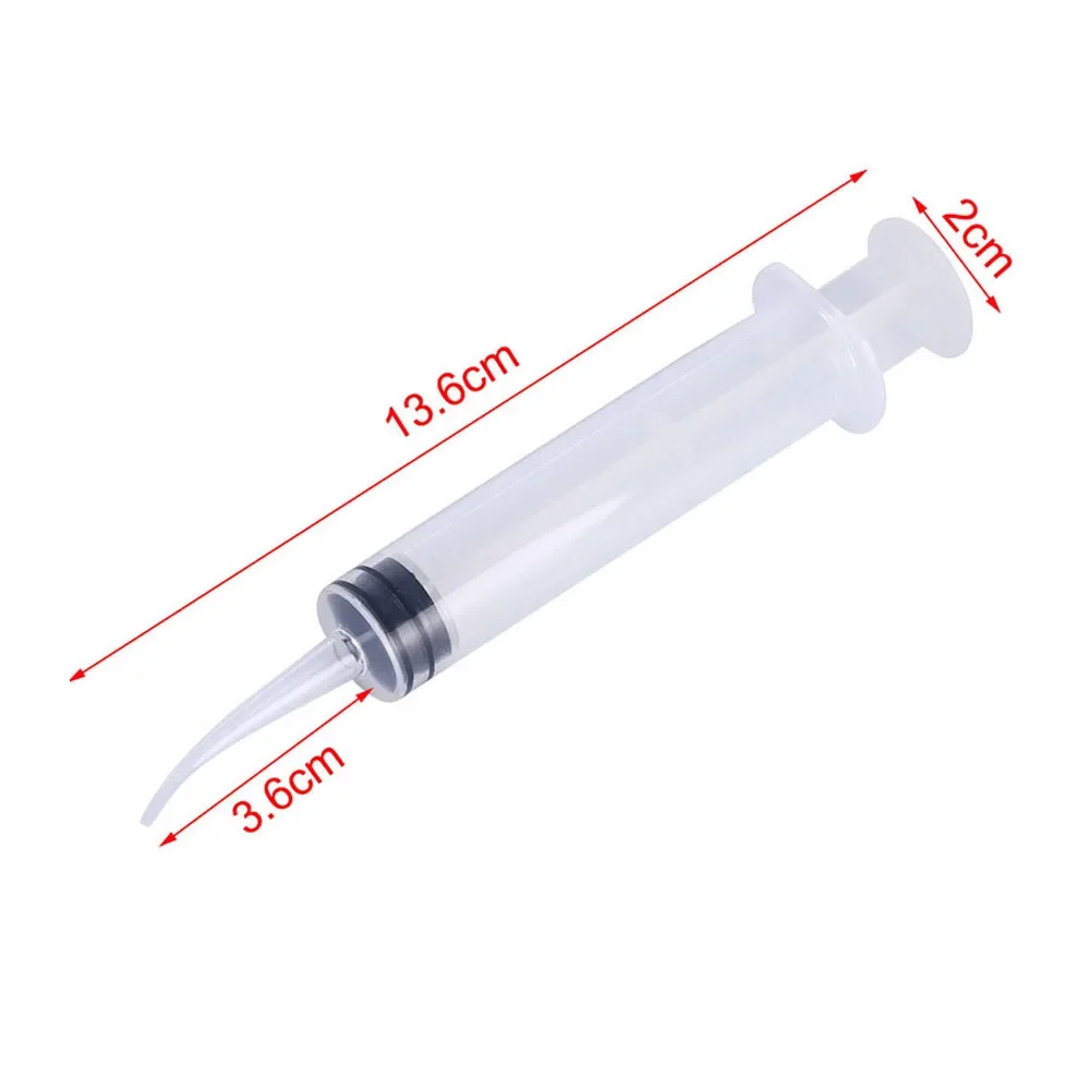 

Wholesale 100Pc Disposable Dental Irrigation Syringe Curved Tip 12cc Teeth Whitening Clean Injector Oral Hygiene Care Instrument