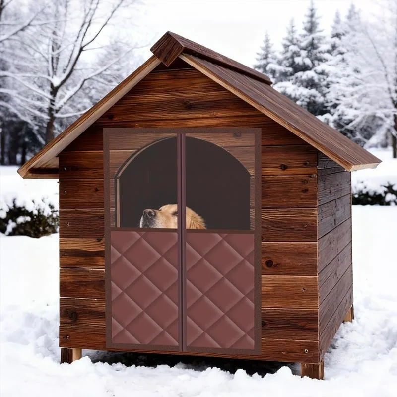 Winter Pet Warm Cotton Door Curtain Stray Dog House Cat Nest Cold Proof Thickened Waterproof Rain and Snow Outdoor Large Kennel view 4