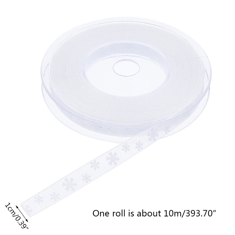 Snowflake Printed Grosgrain Ribbons for Gift Wrapping Wedding Decoration Hair