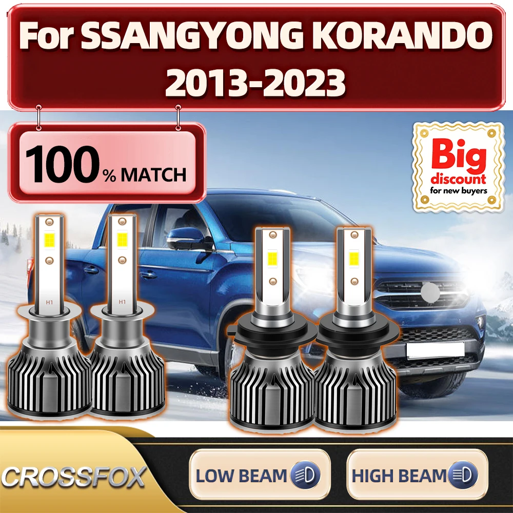 

120 лм, лампы для фар с Canbus светодиодный, 3570 Вт, 2013, CSP-чипы, автомобильные лампы 12 В для SSANGYONG KORANDO 2018-2019, 2020, 2021, 2022, 2023