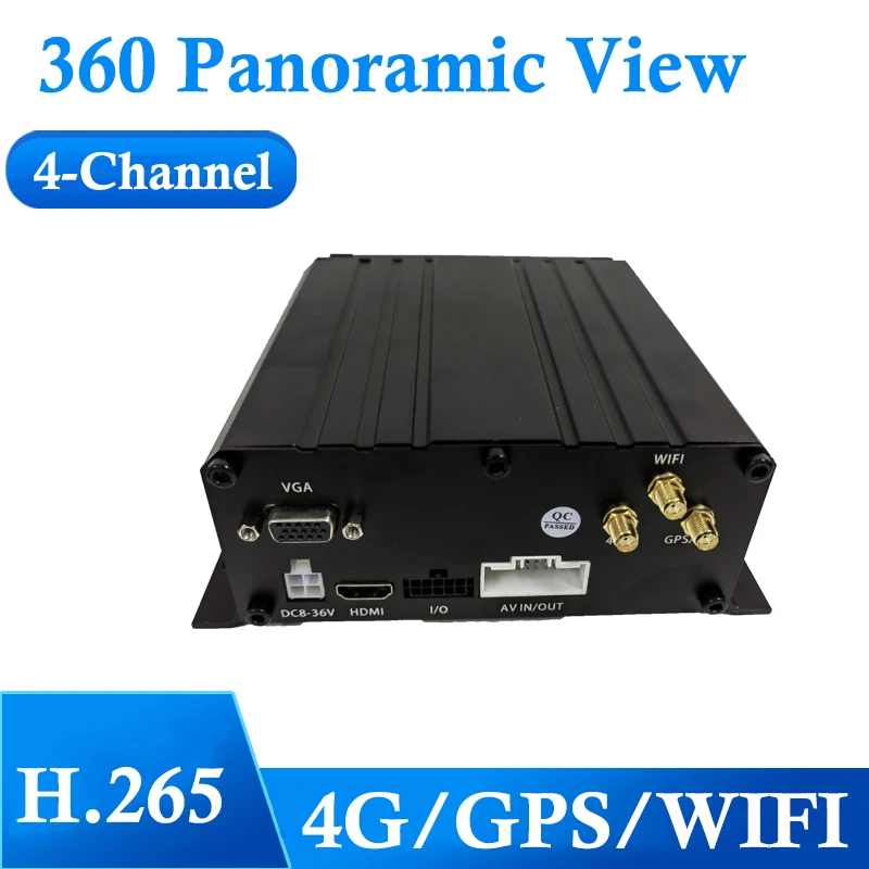 360 panoramic view car black box 4 channel gps wifi mobile dvr