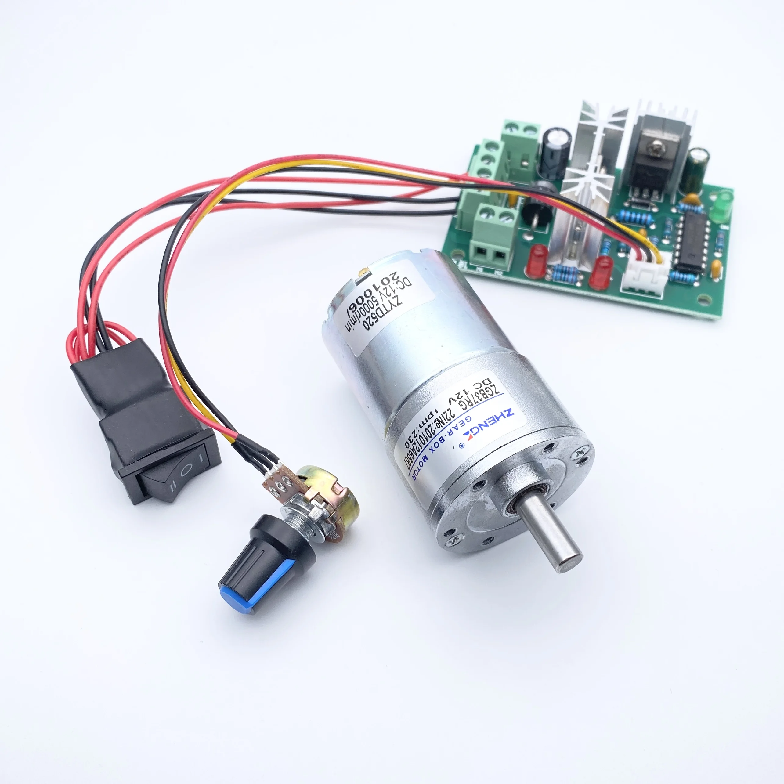 37MM DC Reduction Gear Motor 12V 24V High Torque CW/CCW Speed Regulation ZGB37RG Model motor 5-1000RPM