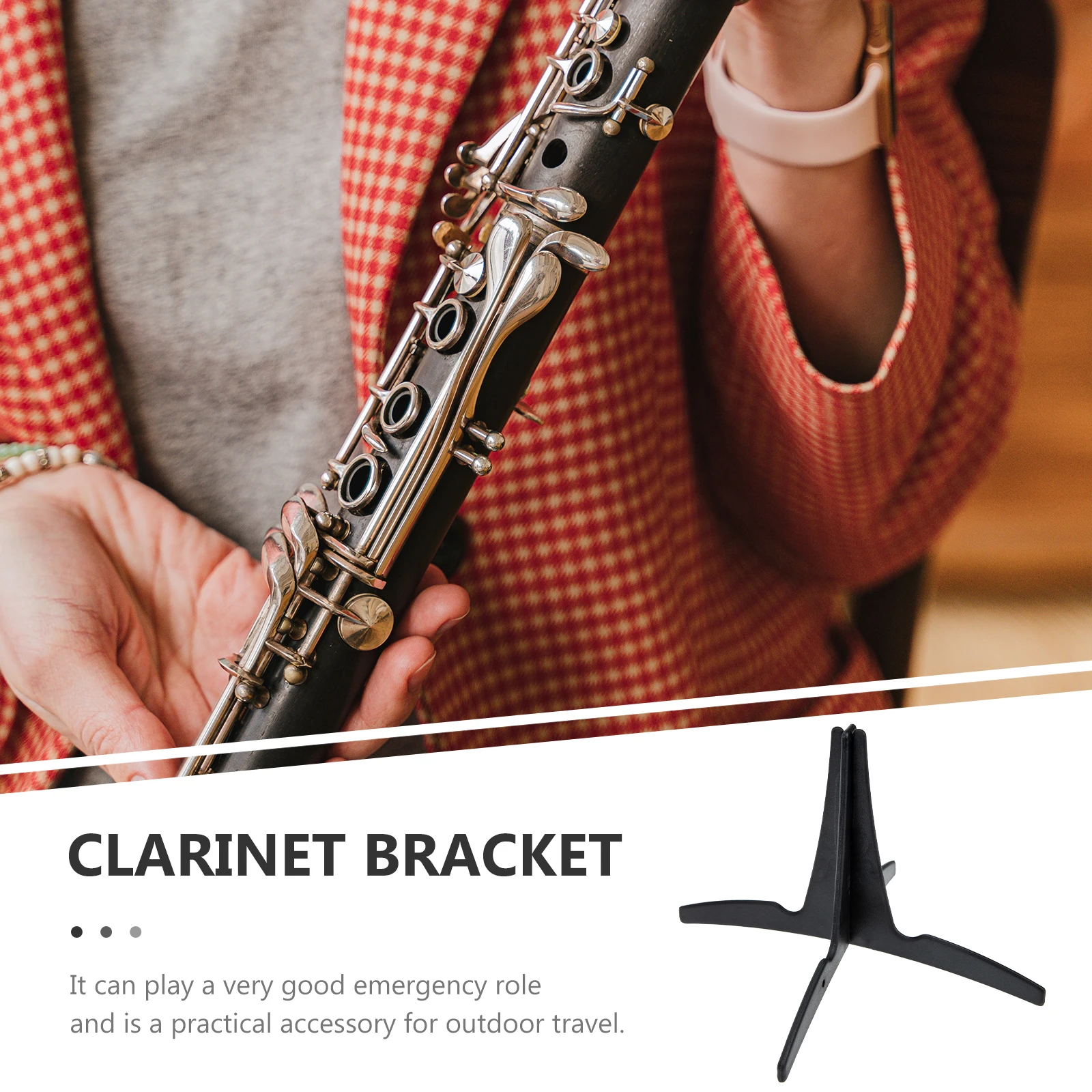 

Clarinet Stand Portable Oboe Holder Detachable Bracket Small Instrument Accessories Sturdy Durable Practical Long Life Easy