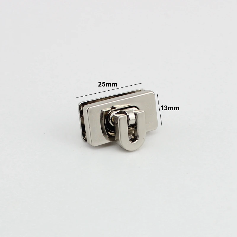 10-30sets 25*13mm 5colors High quality lock metal functional lock for handbags factory hardware wholesale price 10sets