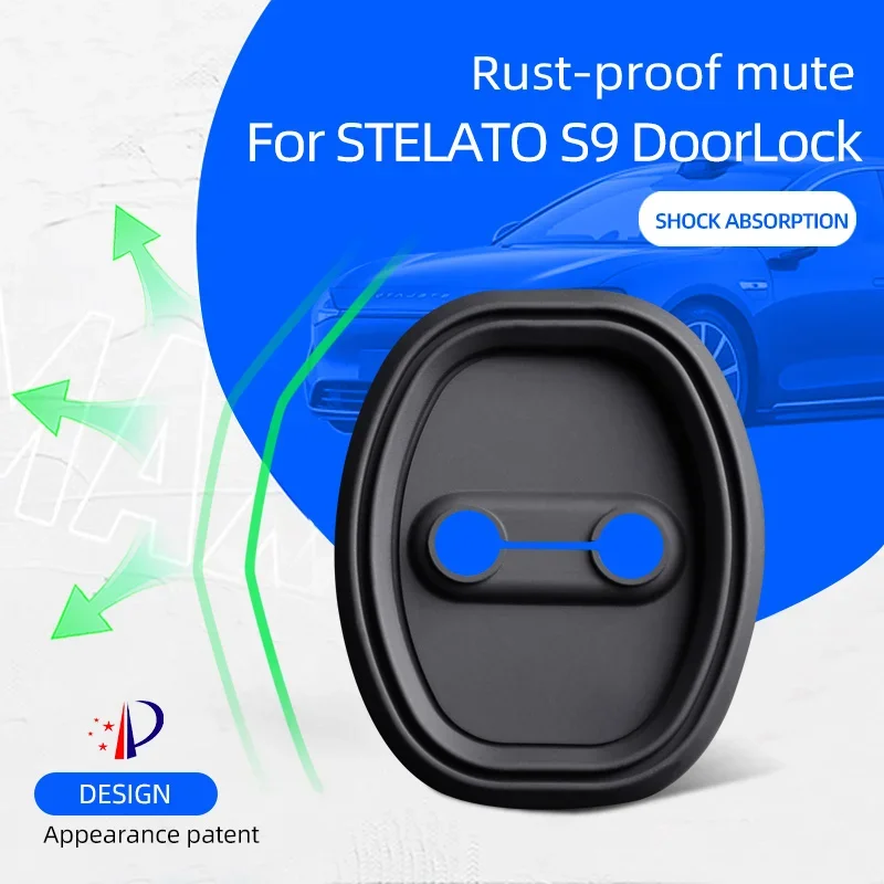 Door Lock Cover Applicable To Stelato S9, Silicone Rust-Proof Mute Protector, Shock Absorption,4Pcs Set