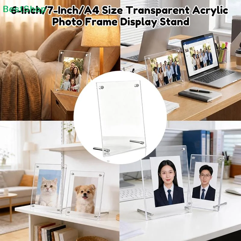 ✔6-inch/7-inch/A4 Crystal Clear Acrylic Photo Frames For Postcards Photos Ticket Stubs And Displays
