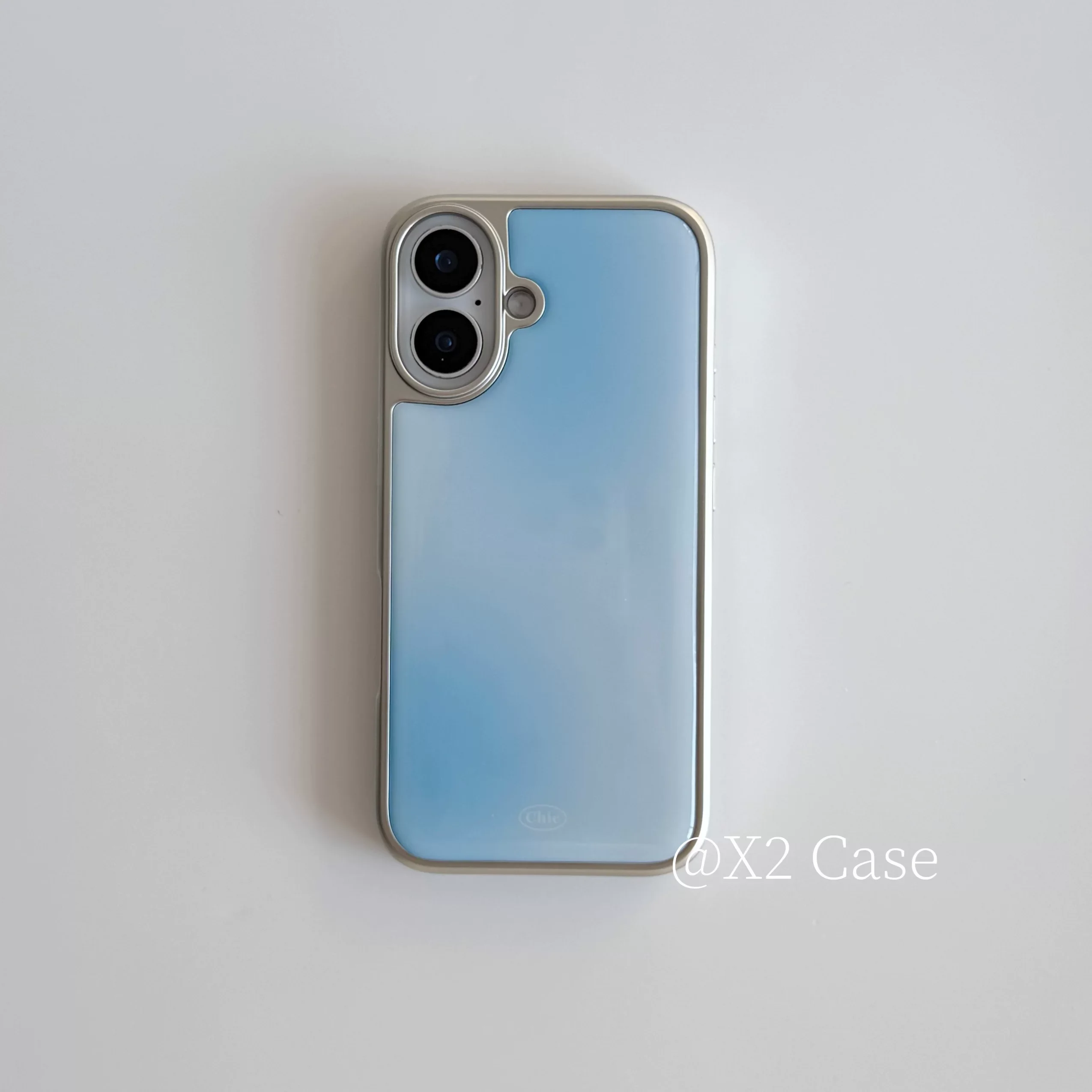 Stylish Ins Gradient Blue and White Trend Drip glue Phone Case For iPhone 17 16 15 14 13 12 11 Pro Max Plus Y2K Exquisite Cover view 3