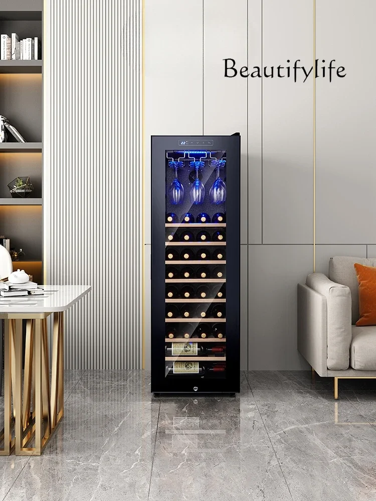 Constant Temperature and Humidity Wine Cabinet Household Hanging Cup  Storage Integrated Refrigerated Cabinet Ice Bar with Lock